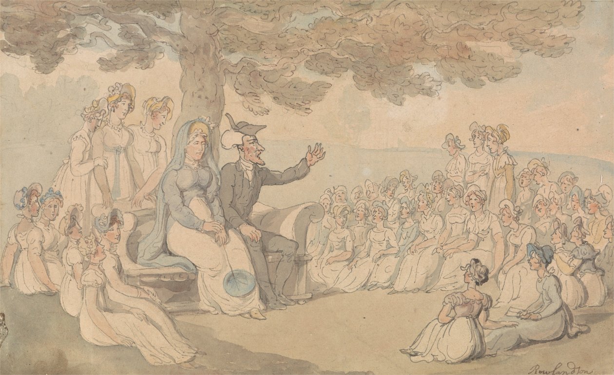 Il dottor Syntax visita una scuola per ragazze da Thomas Rowlandson