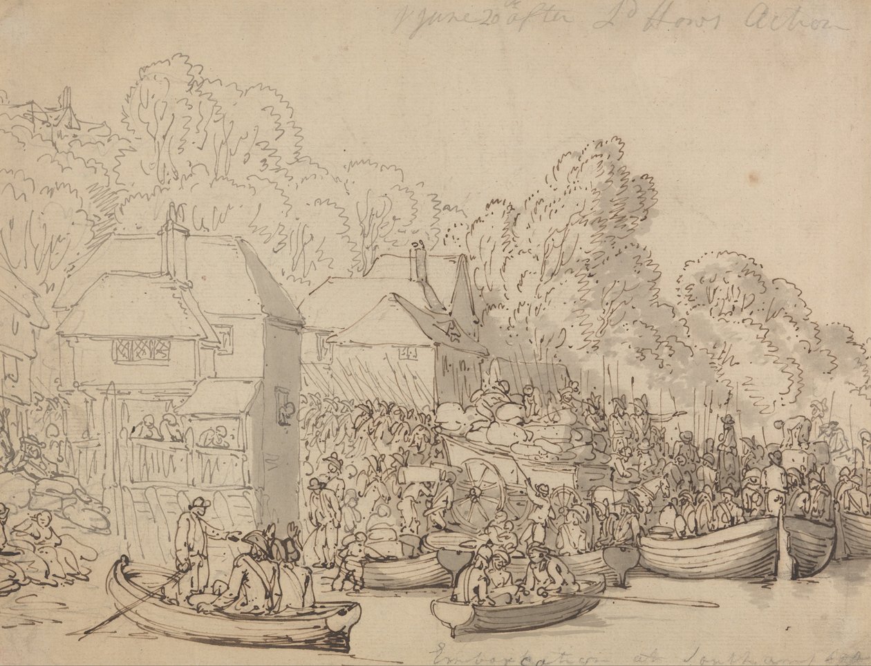 Imbarco a Southampton, 20 giugno 1794 (Versione A) da Thomas Rowlandson