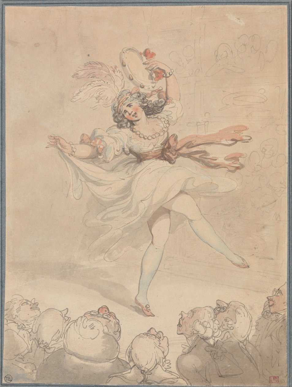 Ballerina con tamburello da Thomas Rowlandson