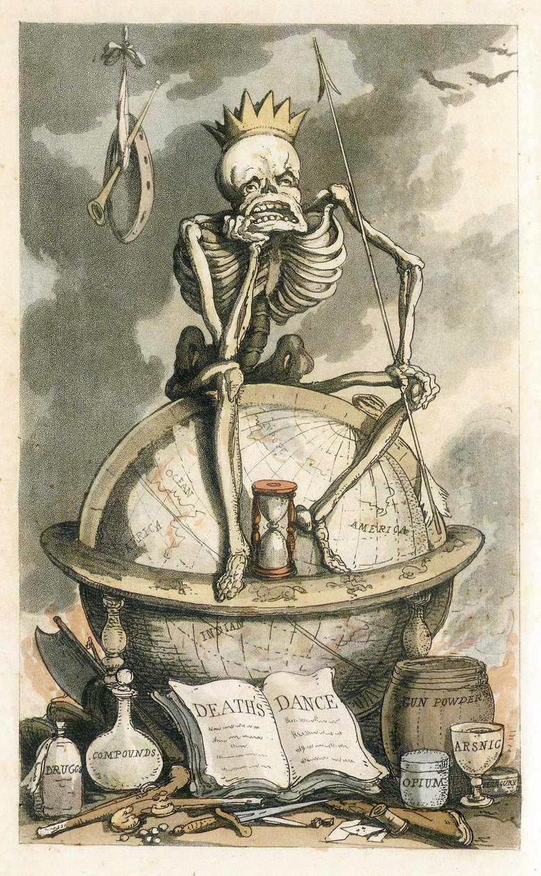 Frontespizio da The English Dance of Death, pub. 1815 da Thomas Rowlandson