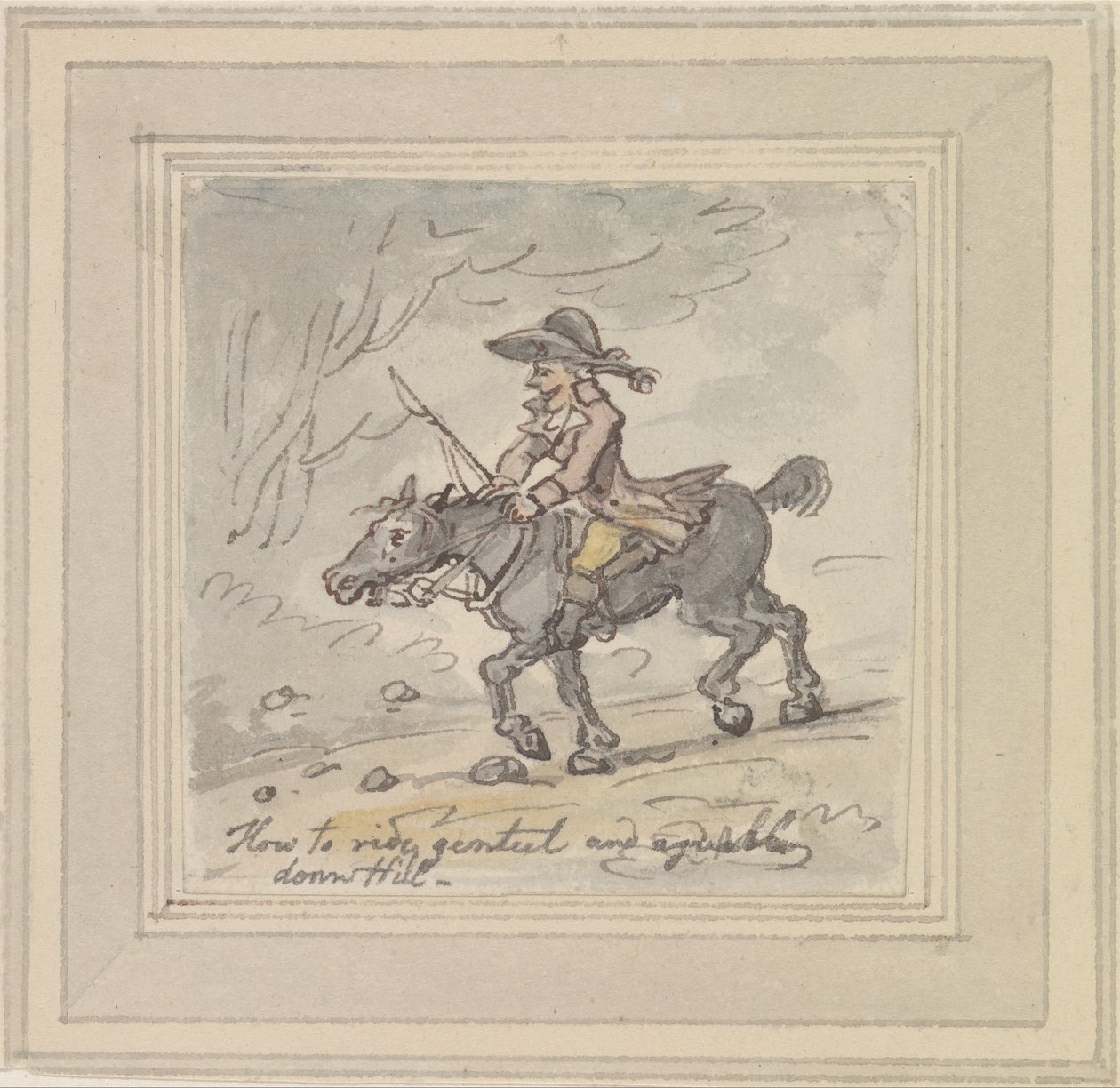 Come cavalcare con eleganza e piacevolezza in discesa da Thomas Rowlandson