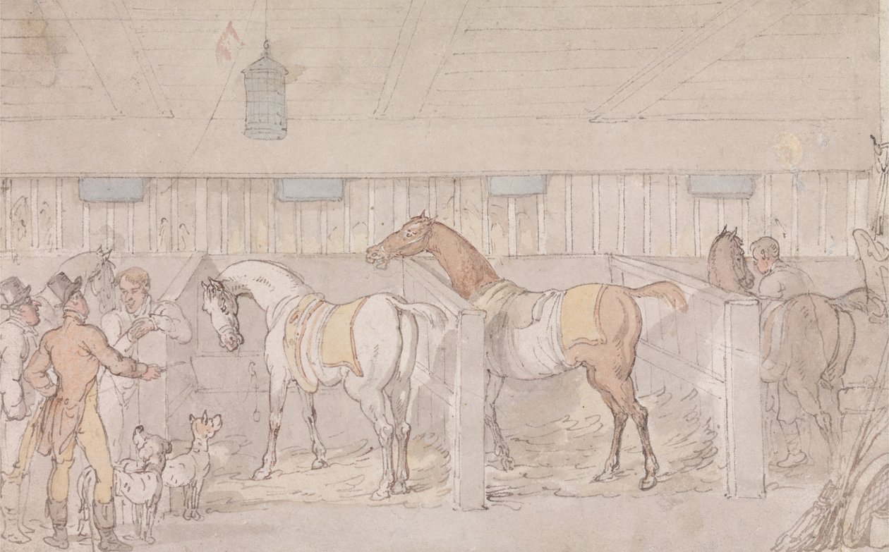 Interno di una stalla da Thomas Rowlandson