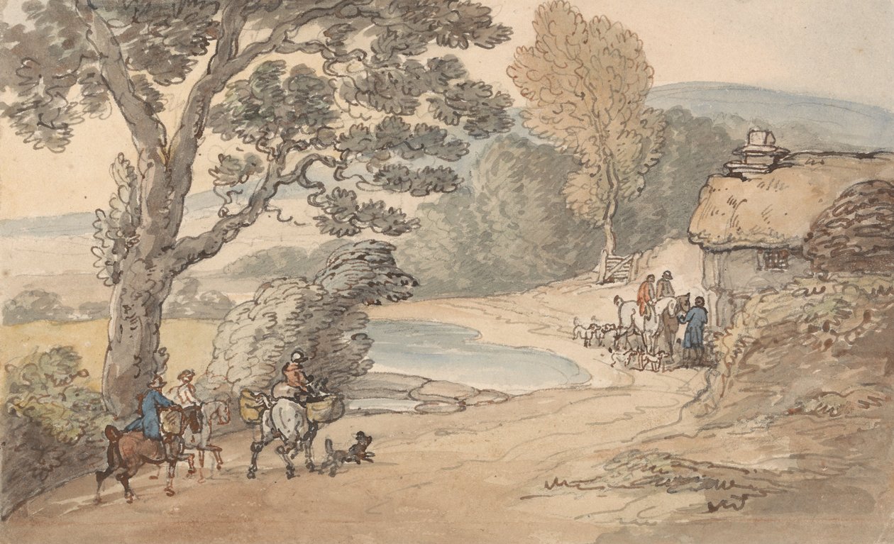 Paesaggio con una battuta di caccia da Thomas Rowlandson