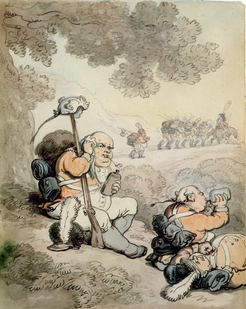 Volontari della fanteria leggera, 1804 da Thomas Rowlandson