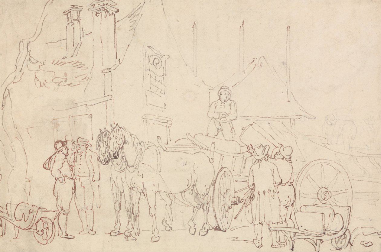 Caricamento di un carro da Thomas Rowlandson