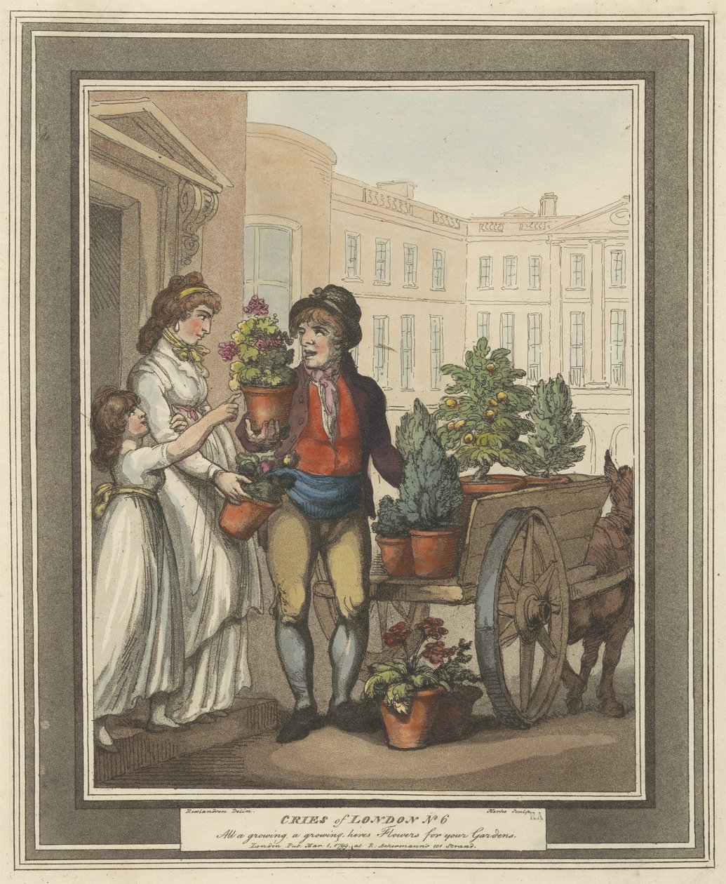 Tavola 5 da Cries of London, 1799 da Thomas Rowlandson