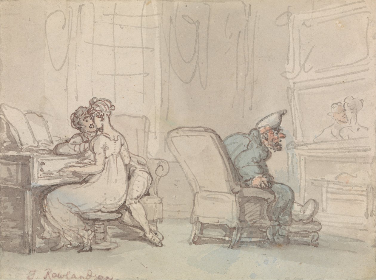 Riflessioni, o la lezione di musica da Thomas Rowlandson