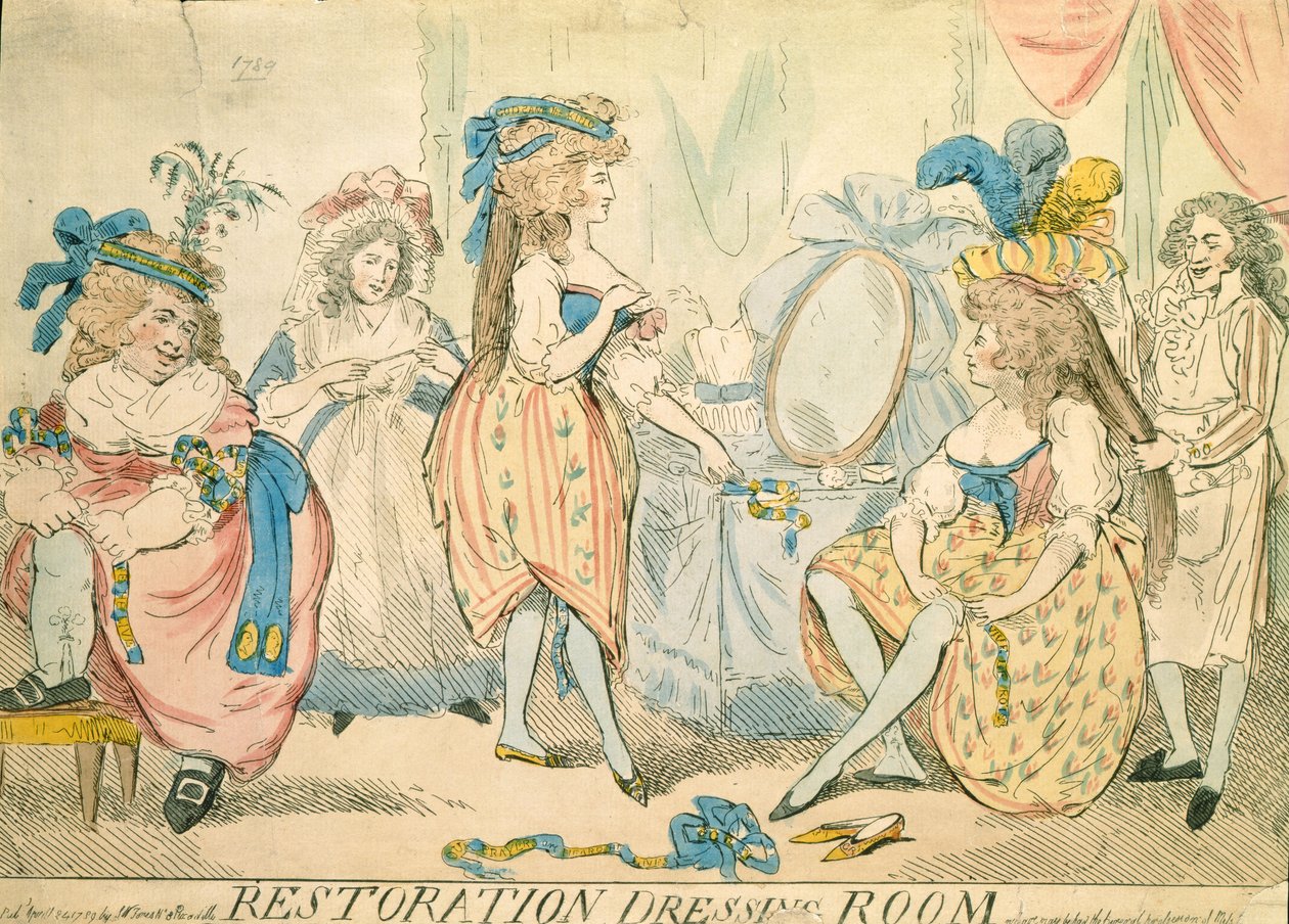 Spogliatoio della restaurazione c.1789 da Thomas Rowlandson