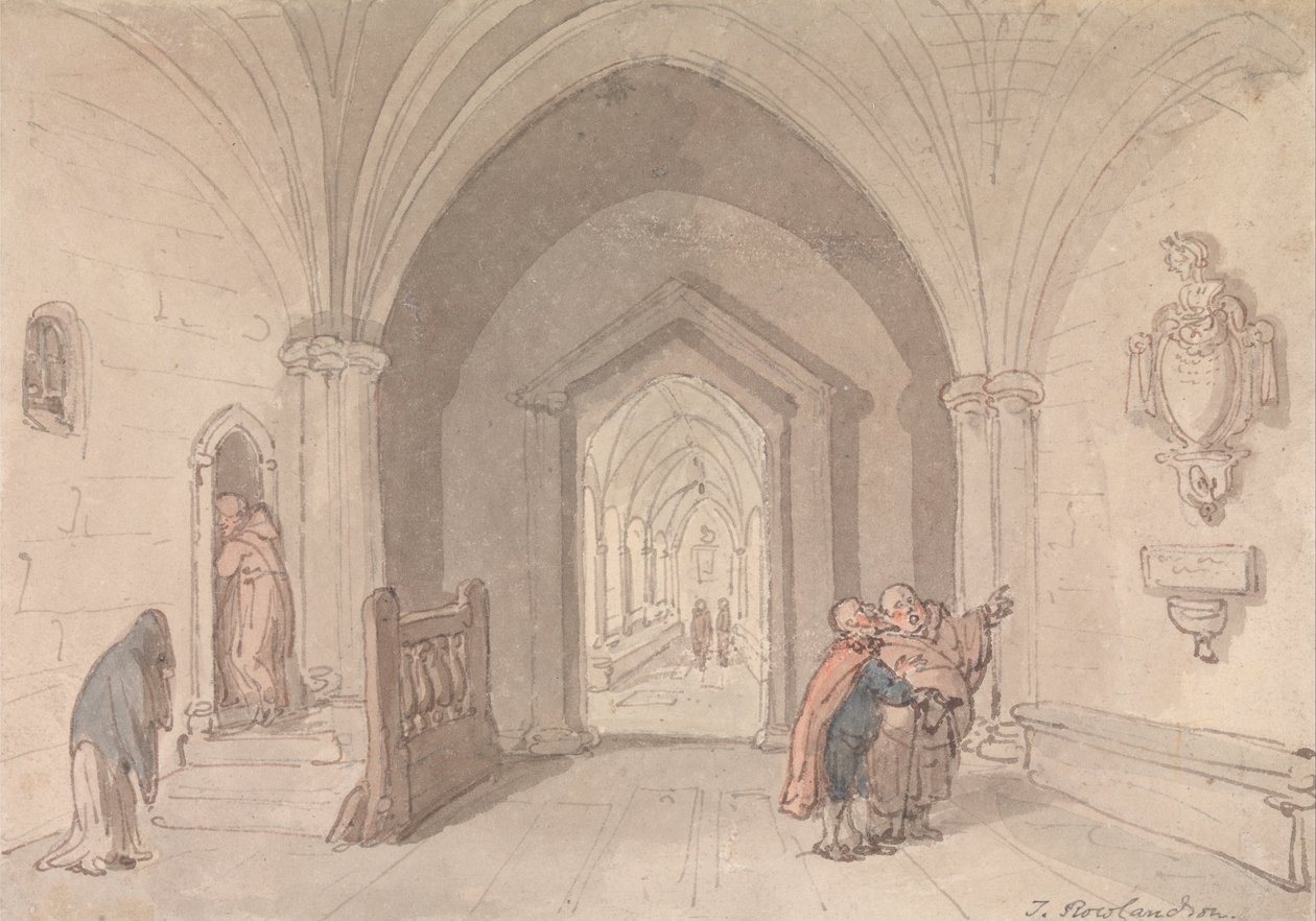 Scena in un monastero da Thomas Rowlandson