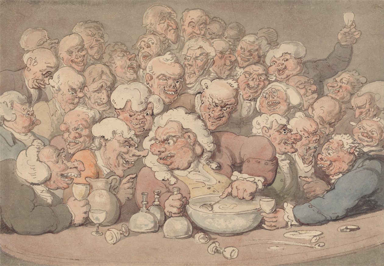 Servire il punch da Thomas Rowlandson