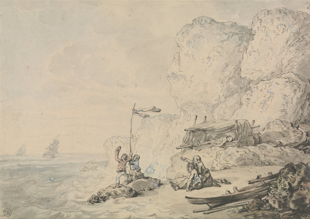 Marinai naufraghi da Thomas Rowlandson