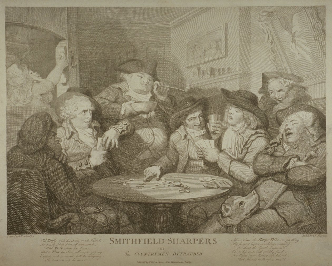 Imbroglioni di Smithfield, o i contadini truffati, c.1787 da Thomas Rowlandson