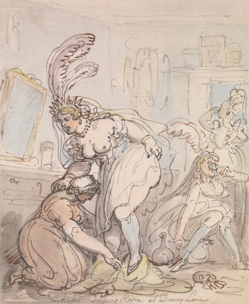 Il Camerino delle Attrici al Drury Lane da Thomas Rowlandson