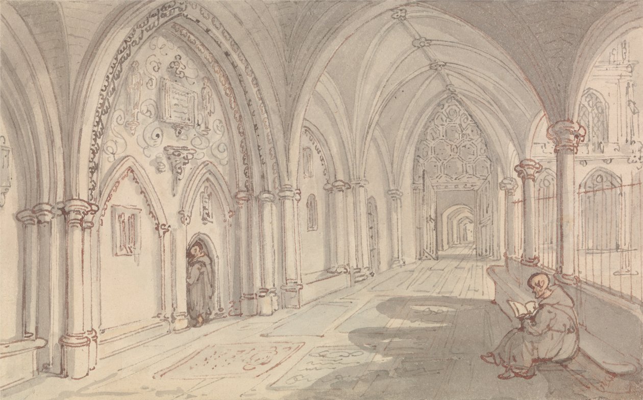 I chiostri di un monastero da Thomas Rowlandson