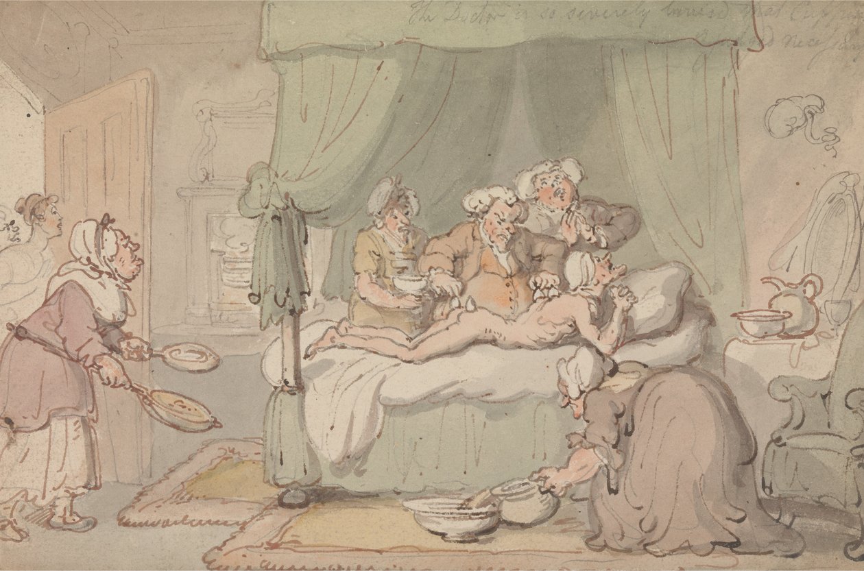 Il dottore è così gravemente contuso che si giudica necessario il salasso da Thomas Rowlandson