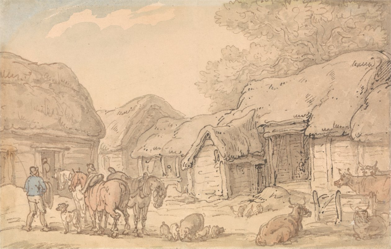 Il cortile della fattoria da Thomas Rowlandson