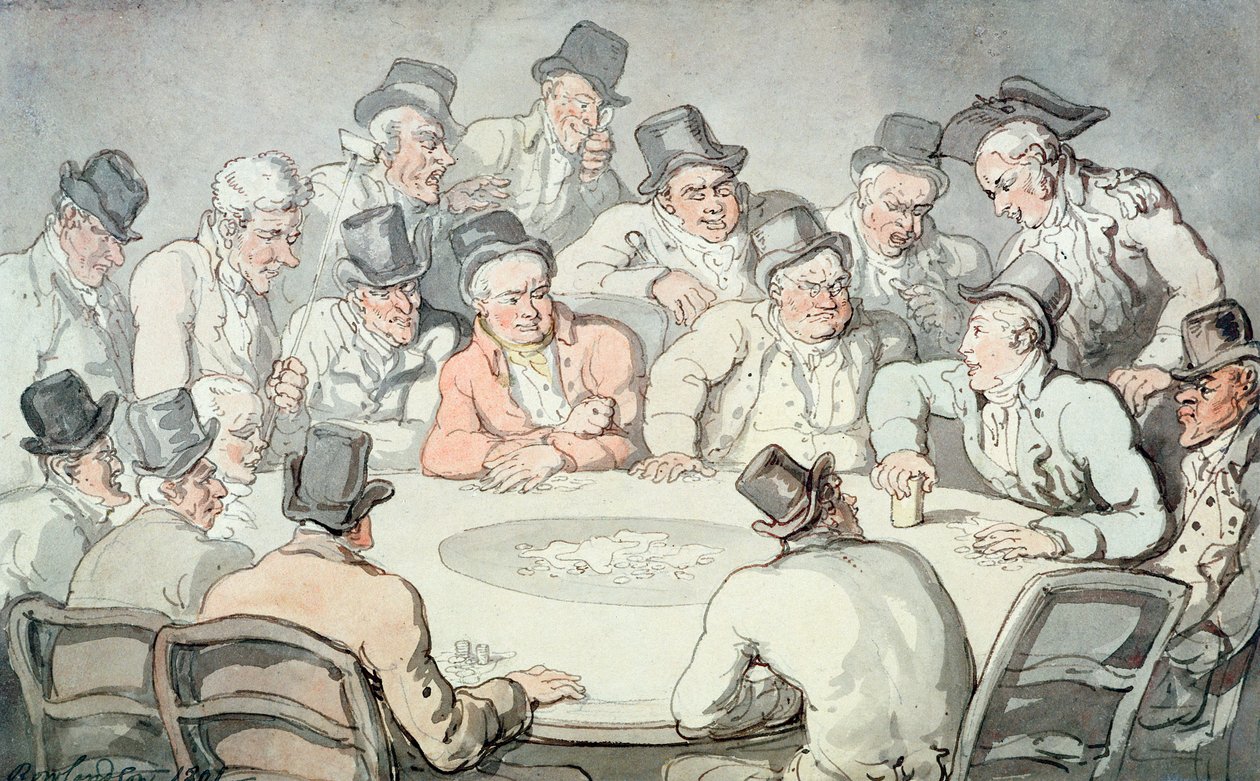 Il tavolo da gioco da Thomas Rowlandson
