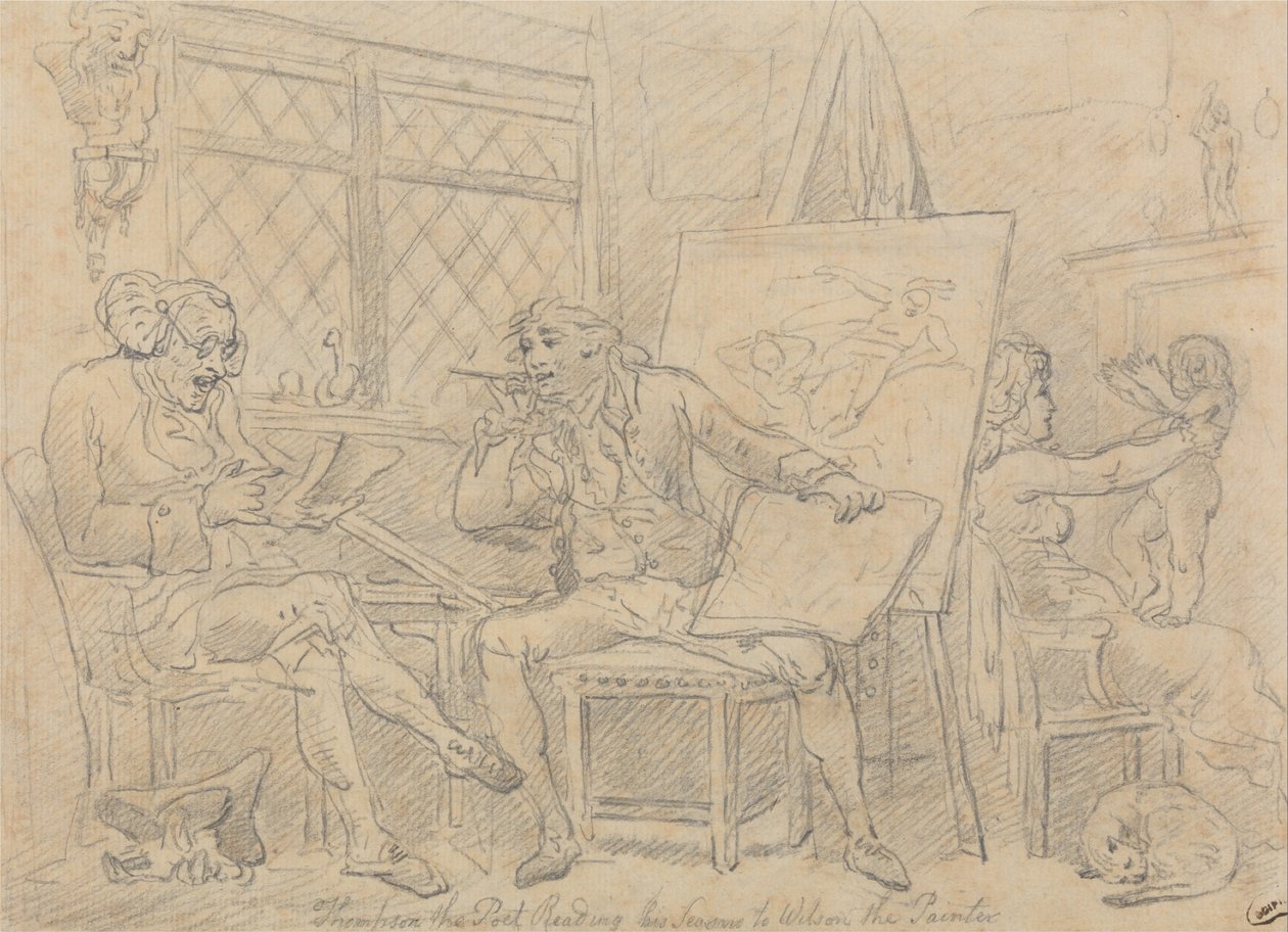 Lo storico che anima la mente del giovane pittore da Thomas Rowlandson