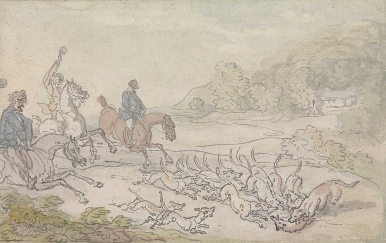 La caccia da Thomas Rowlandson