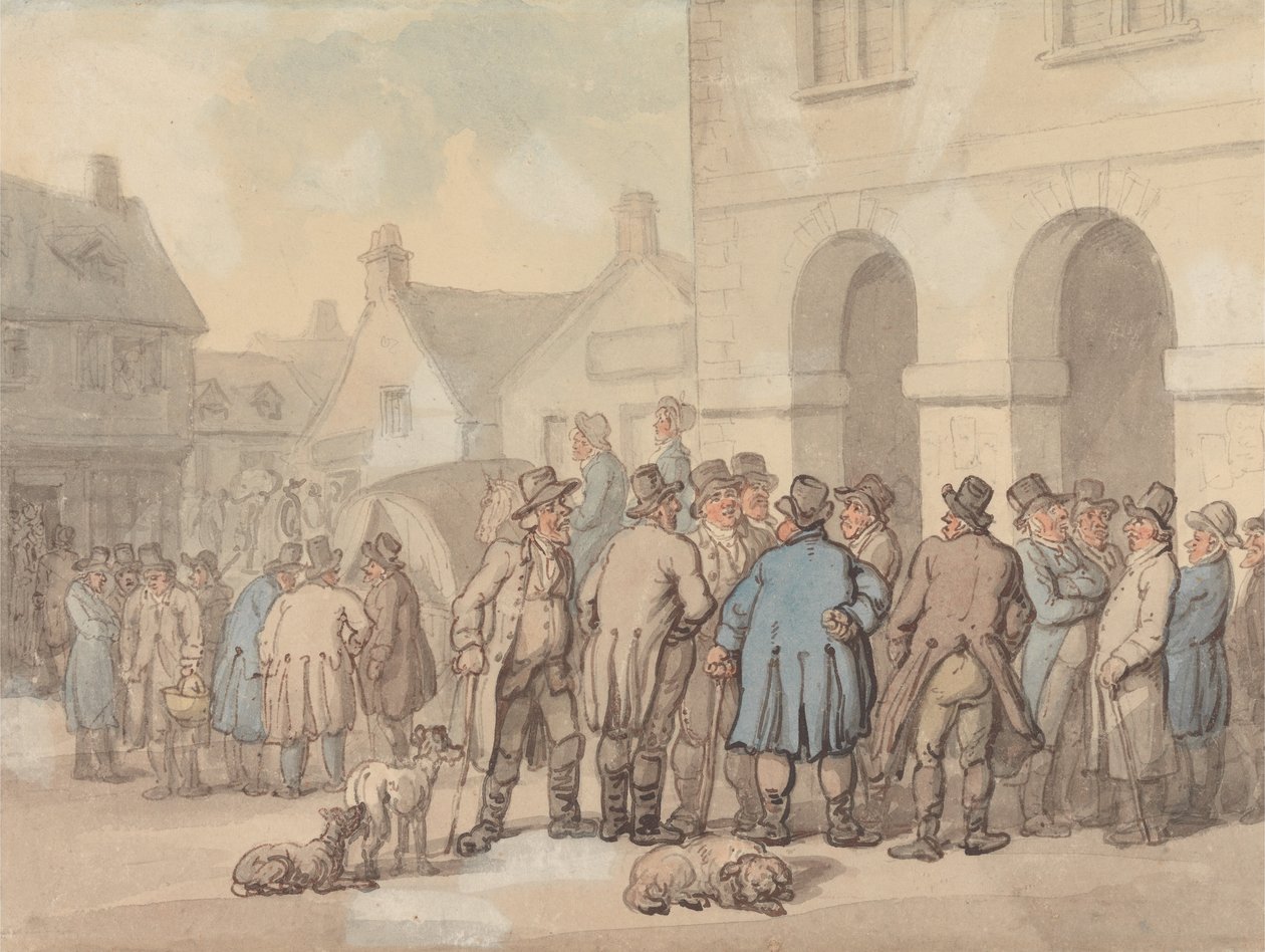 La piazza del mercato, Brackley, Northamptonshire da Thomas Rowlandson