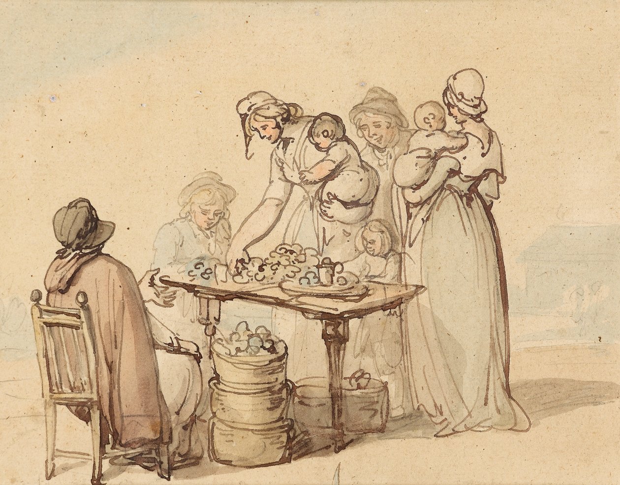 La bancarella delle ostriche da Thomas Rowlandson