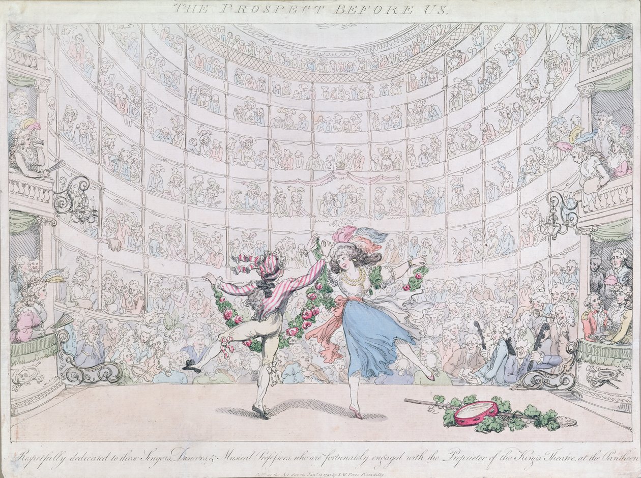 Il Pantheon, Oxford Street, pubblicato da S.W. Fores, 1791 da Thomas Rowlandson