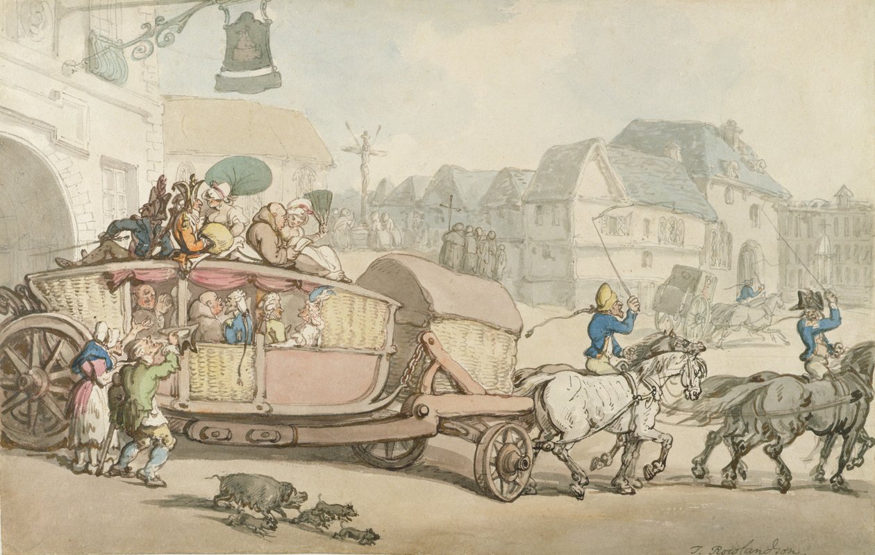 La diligenza di Parigi da Thomas Rowlandson