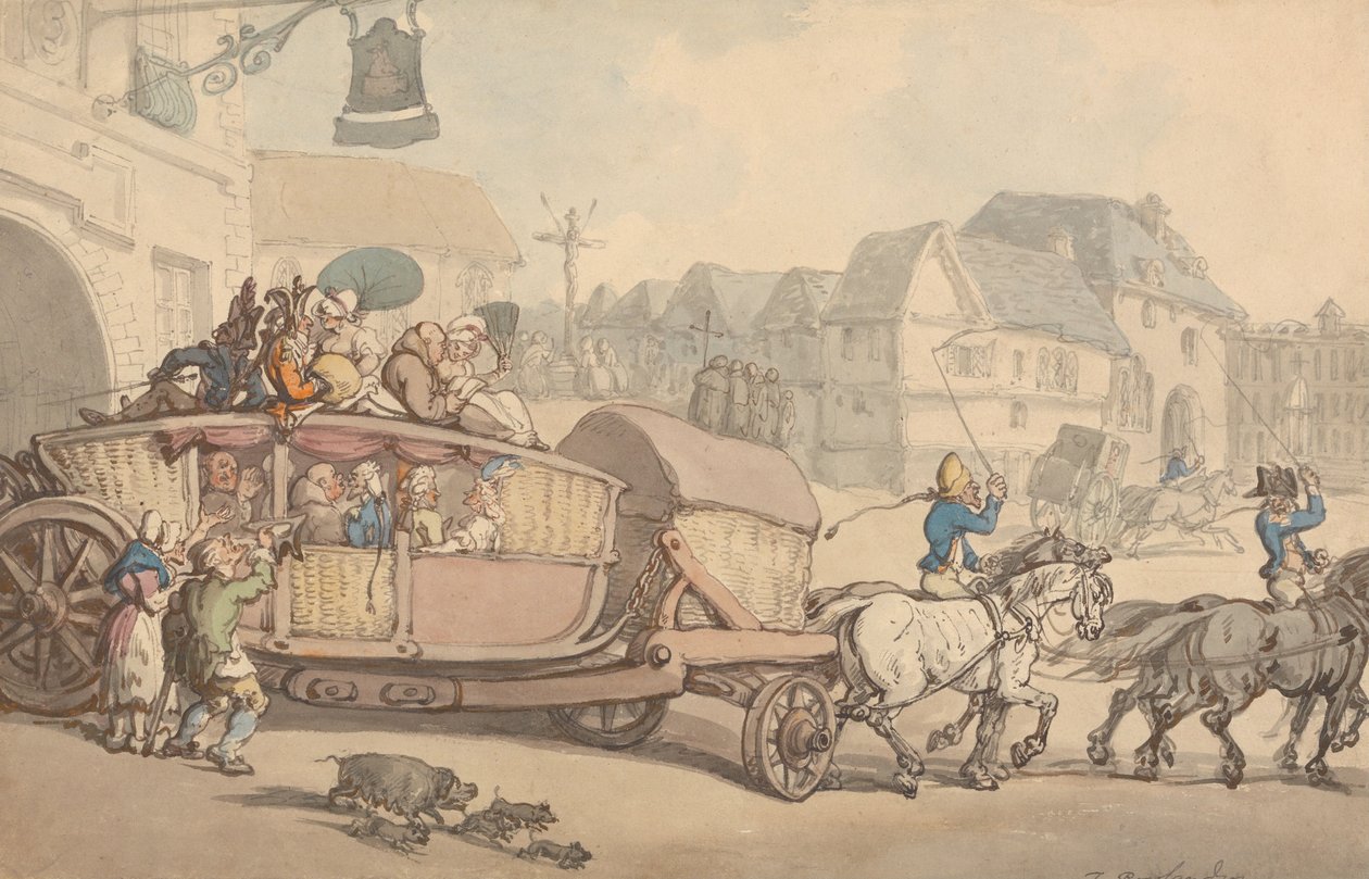 La diligenza di Parigi da Thomas Rowlandson