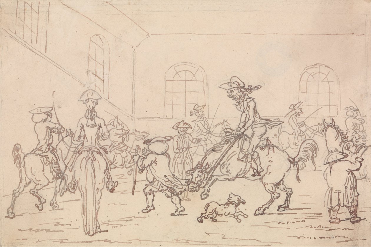 La scuola di equitazione da Thomas Rowlandson