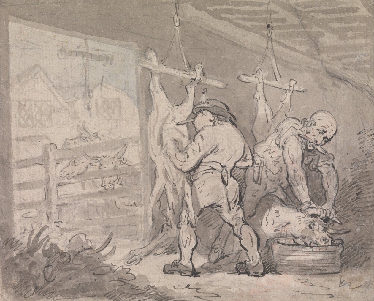 Il mattatoio da Thomas Rowlandson