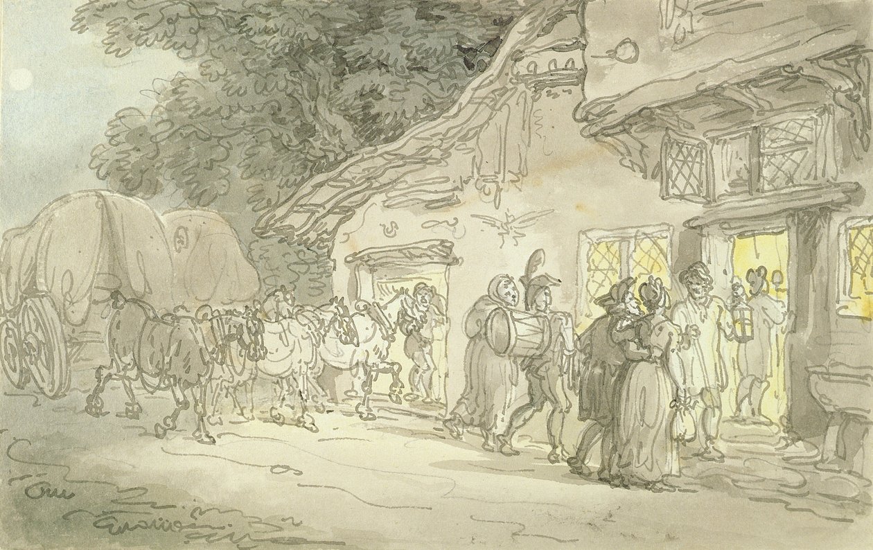 Il riposo del carrettiere, c.1800-05 da Thomas Rowlandson