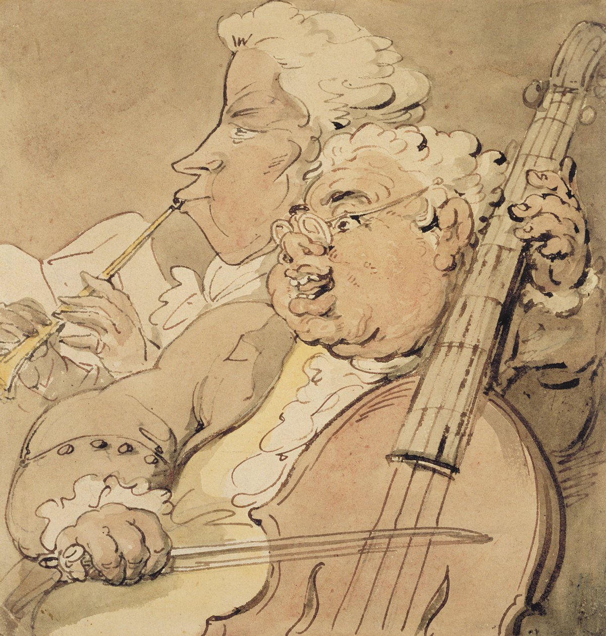 Due musicisti, c.1774 da Thomas Rowlandson
