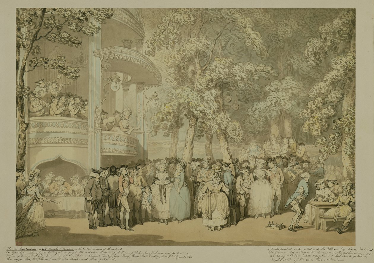 Giardini di Vauxhall, c.1784 da Thomas Rowlandson