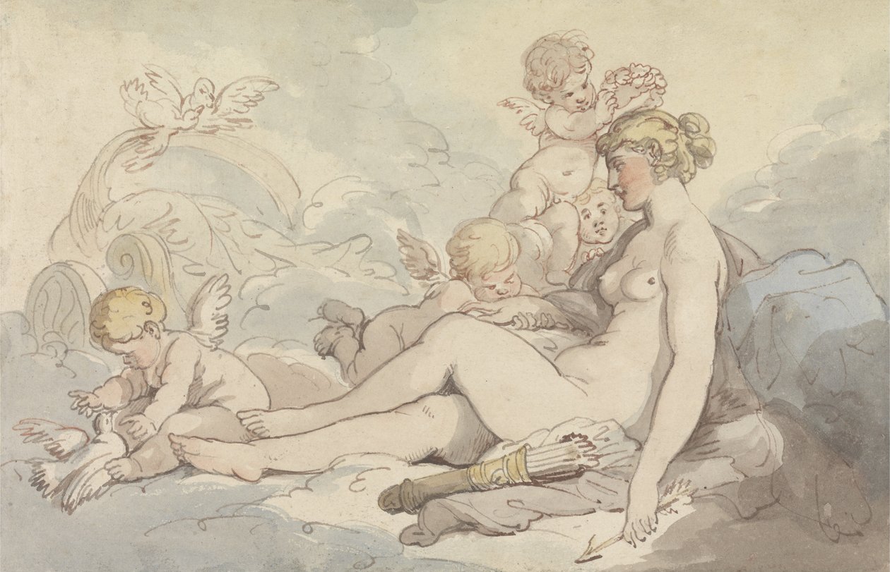 Venere incoronata da Cupido da Thomas Rowlandson