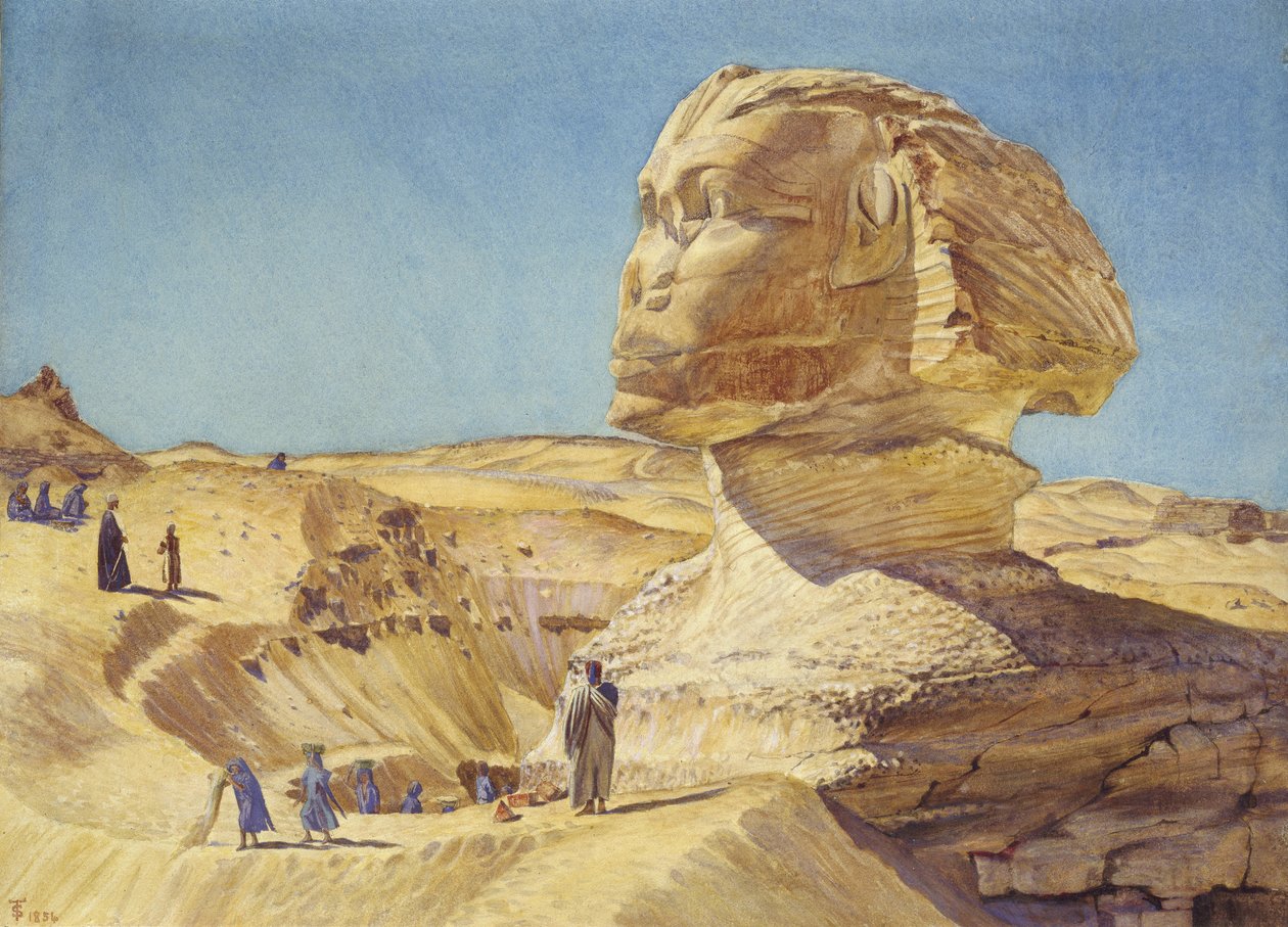 La Grande Sfinge alle Piramidi di Giza, 1854 da Thomas Seddon