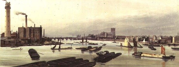 Shot Tower e Westminster, 1842 da Thomas Shotter Boys