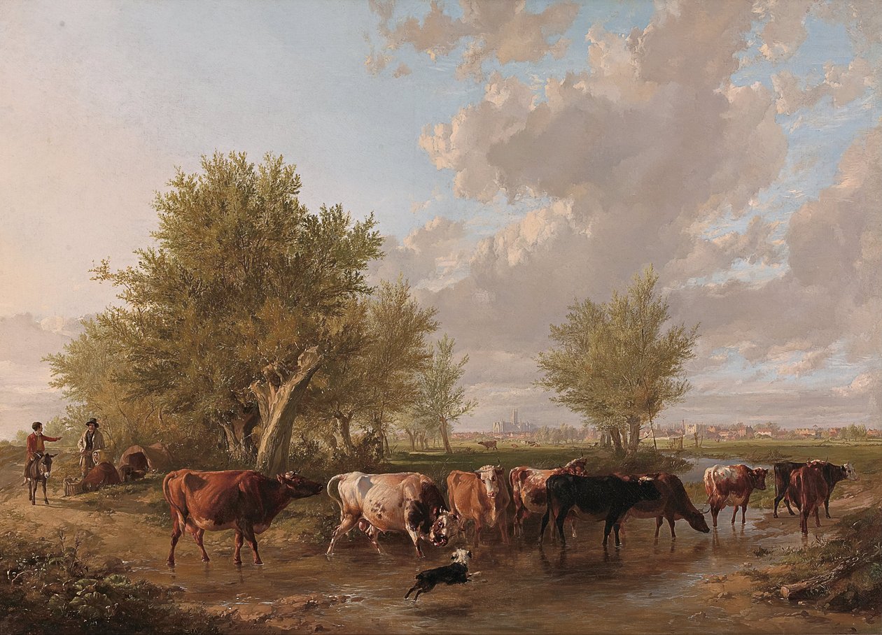 Attraversamento di un ruscello, sobborghi di Canterbury da Thomas Sidney Cooper