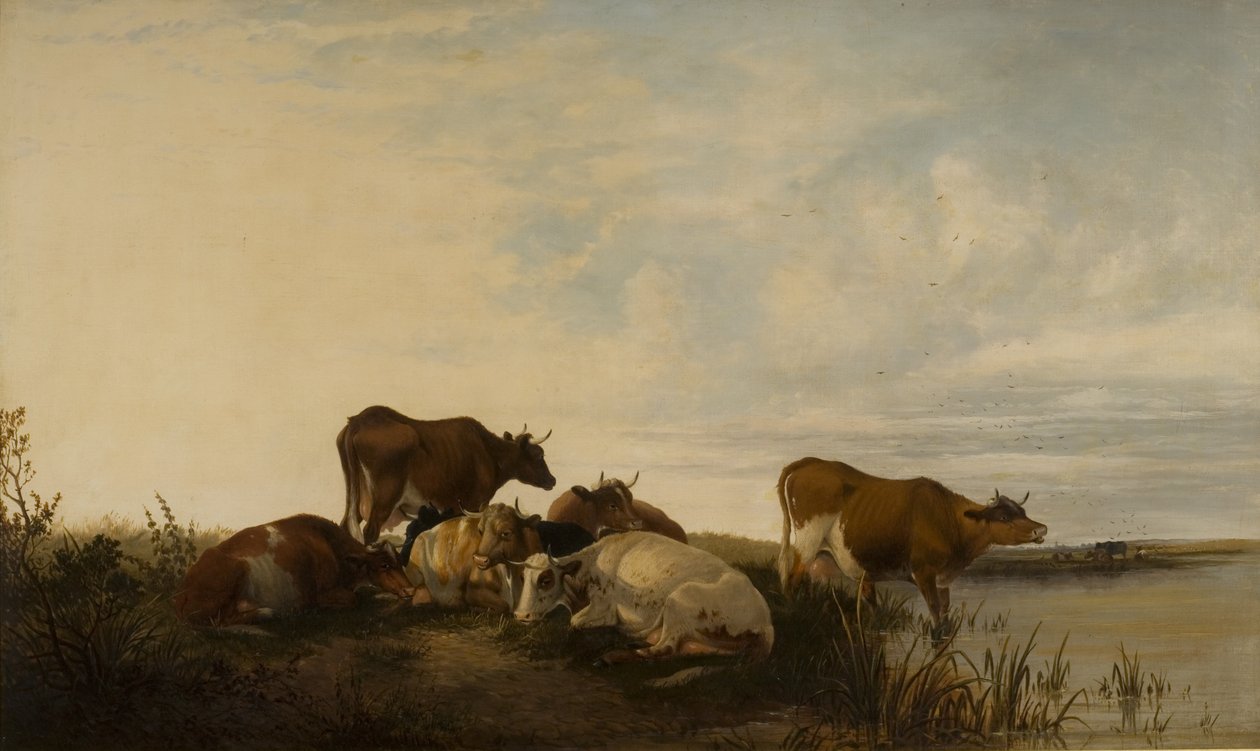 Paesaggio con bestiame nelle paludi da Thomas Sidney Cooper