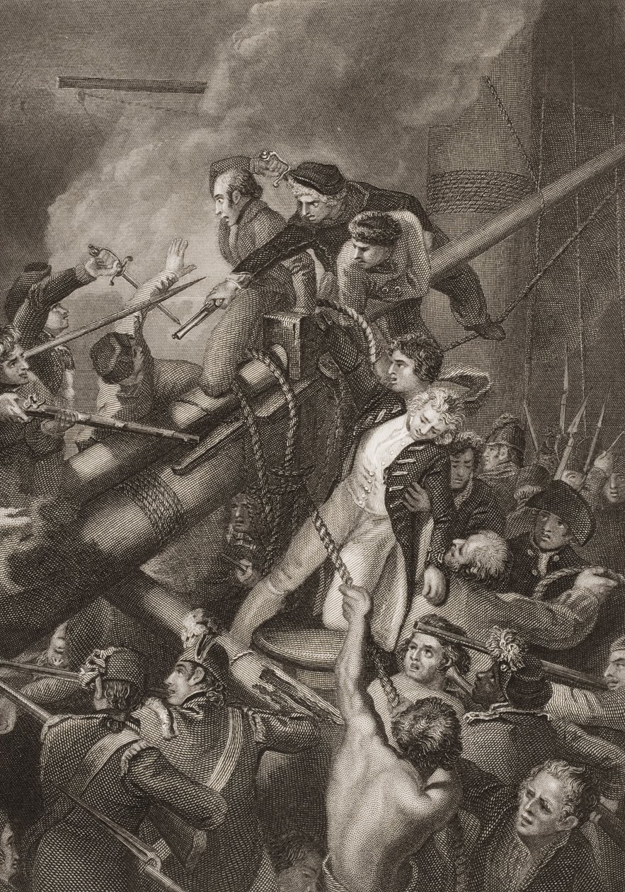 La morte del capitano Faulknor, illustrazione da 