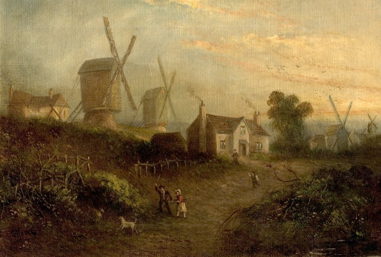 Mulini e cespugli di ginestra nella foresta di Nottingham, 1848 da Thomas Sturge Moore