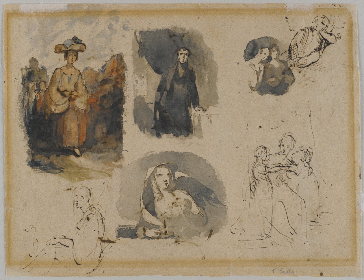 [Senza titolo] (Sette studi di figure) da Thomas Sully