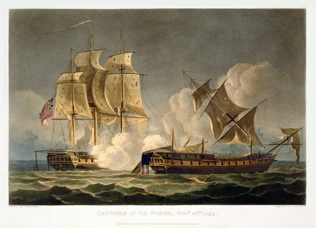 Cattura di La Forte, 28 febbraio 1799, inciso da Thomas Sutherland per 