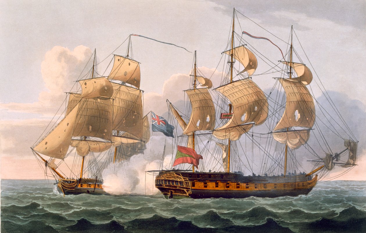 Cattura della Liguria, 7 agosto 1798, inciso da Thomas Sutherland per 