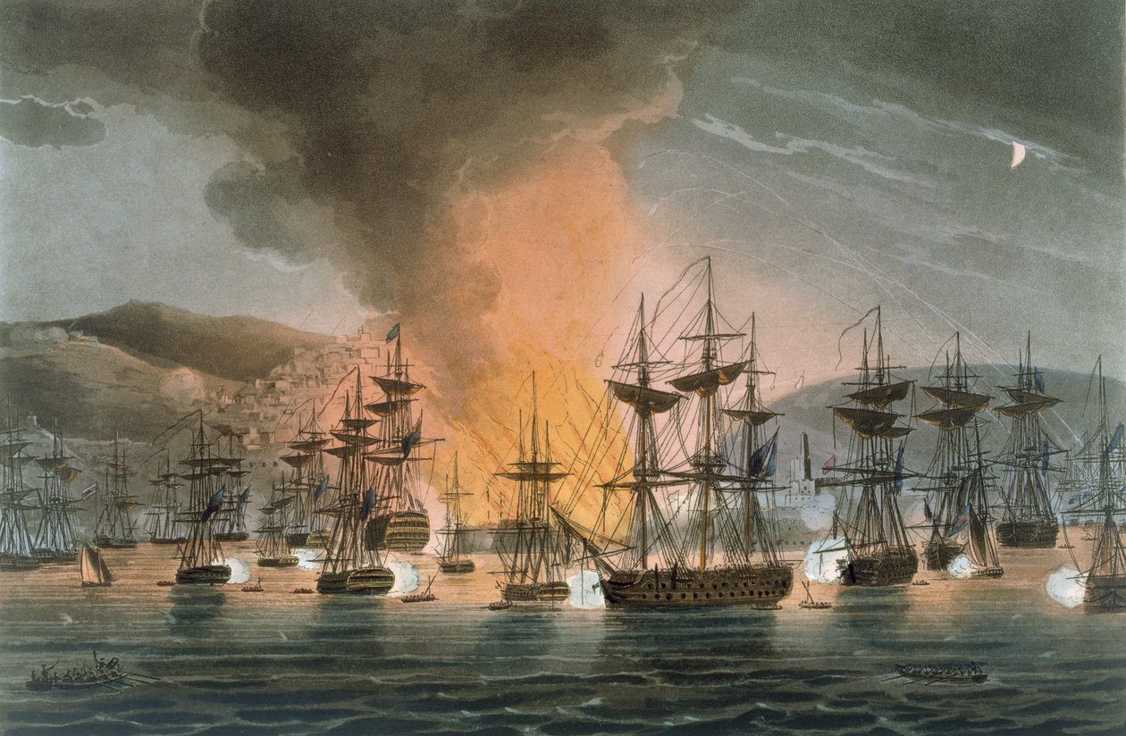 Il bombardamento di Algeri, 27 agosto 1816, da 