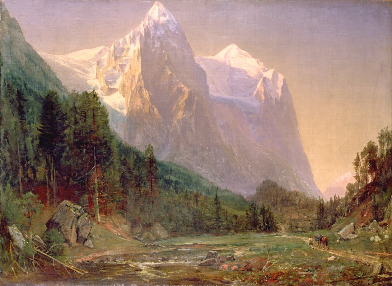 Alba sul Wetterhorn, 1858 da Thomas Worthington Whittredge