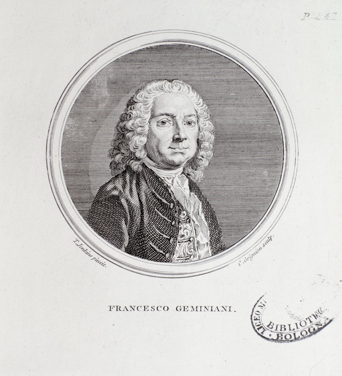 Ritratto di Francesco Geminiani, compositore e violinista italiano da Thomas Jenkins