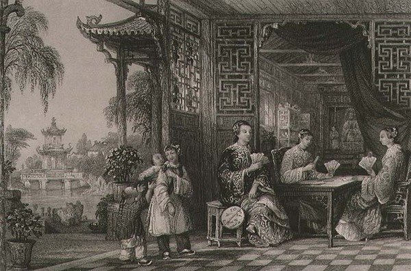 Signore della famiglia di un mandarino a carte, da 