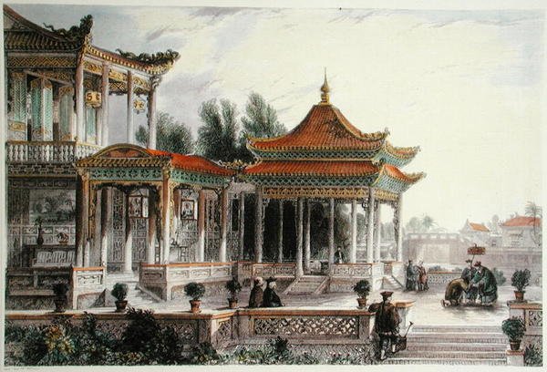 Padiglione della Stella della Speranza, Tong Chow, c.1850 da Thomas (after) Allom