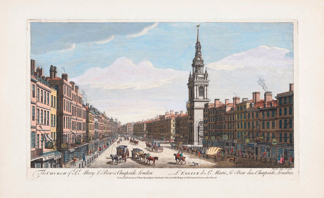 Chiesa di St Mary le Bow, Londra da Thomas (after) Bowles