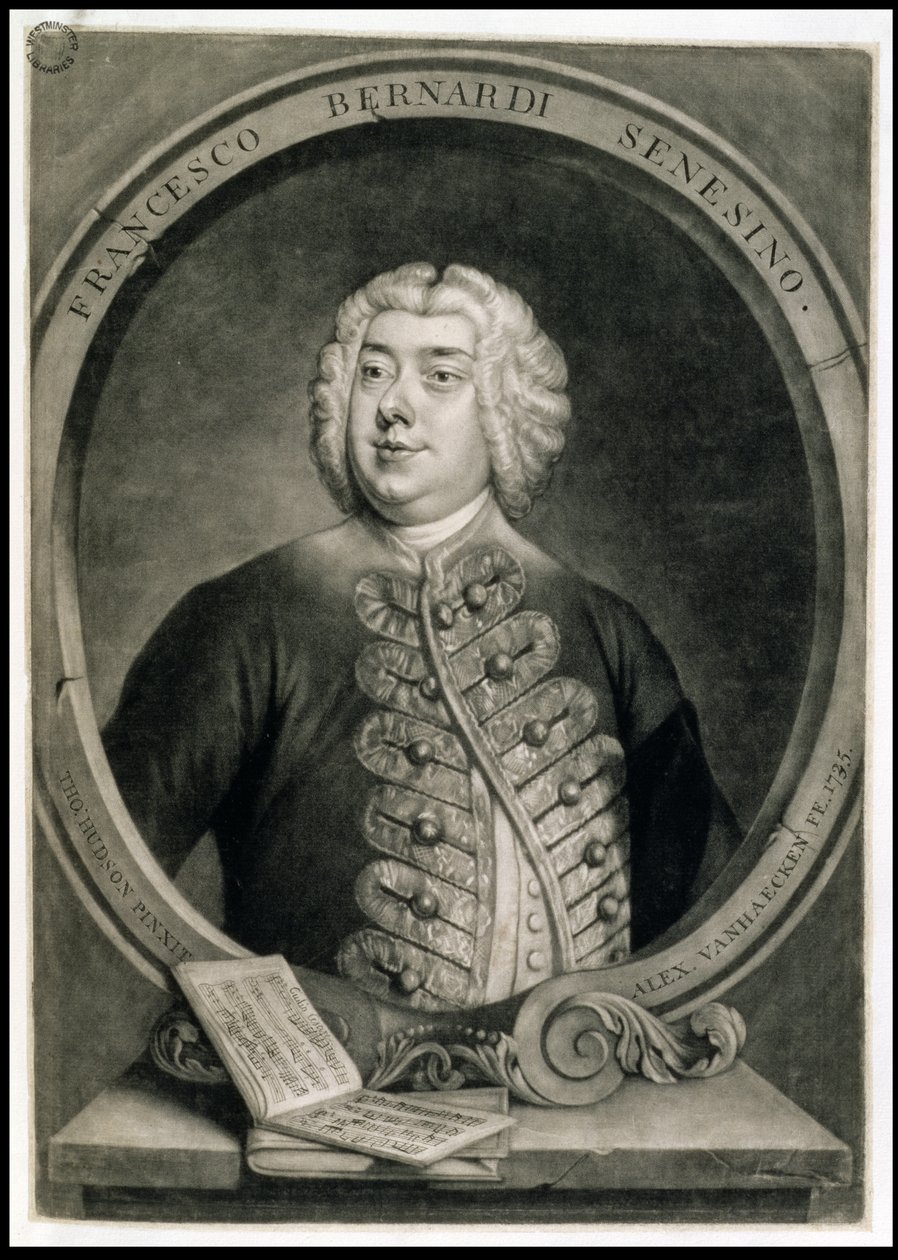 Francesco Bernardi Senesino, inciso da Alexander van Haecken da Thomas (after) Hudson